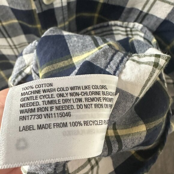 Blue, Yellow & White Mossimo Supply XL Flannel Shirt  100% Cotton - Picture 11 of 11